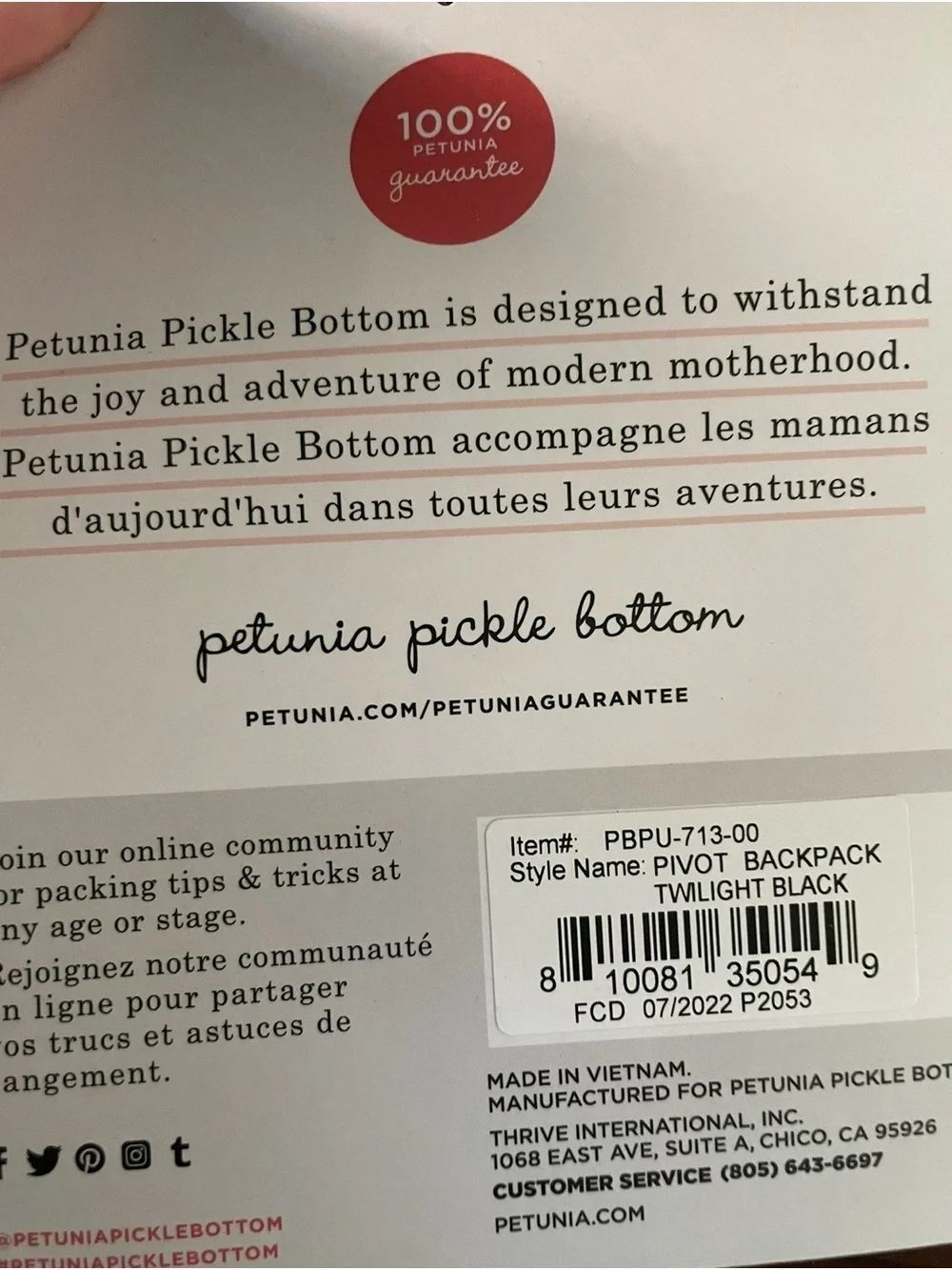 Petunia Pickle Bottom convertible tote